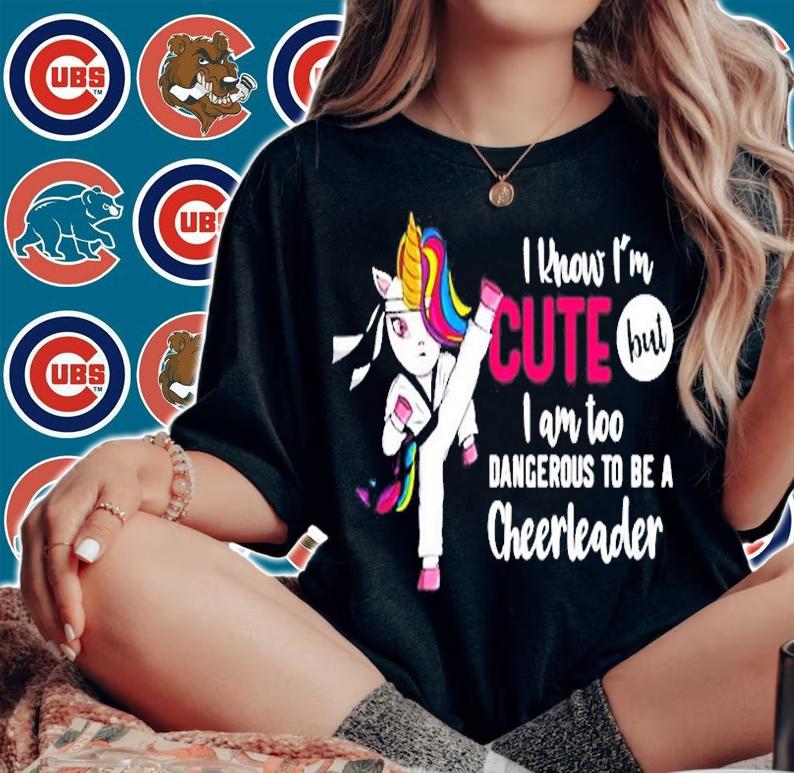 Unicorn Taekwondo I Know Im Cute But Too Dangerous Premium T-Shirt