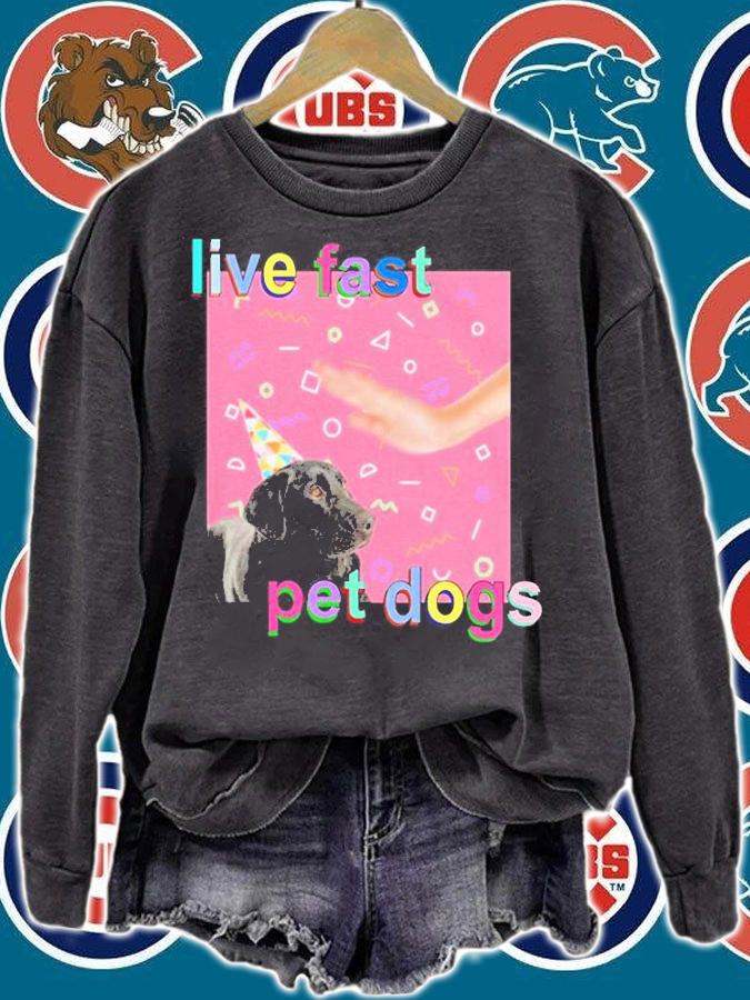 Zach Heltzel Live Fast Pet Dogs Robots With Rayguns T-Shirt sweatshirt