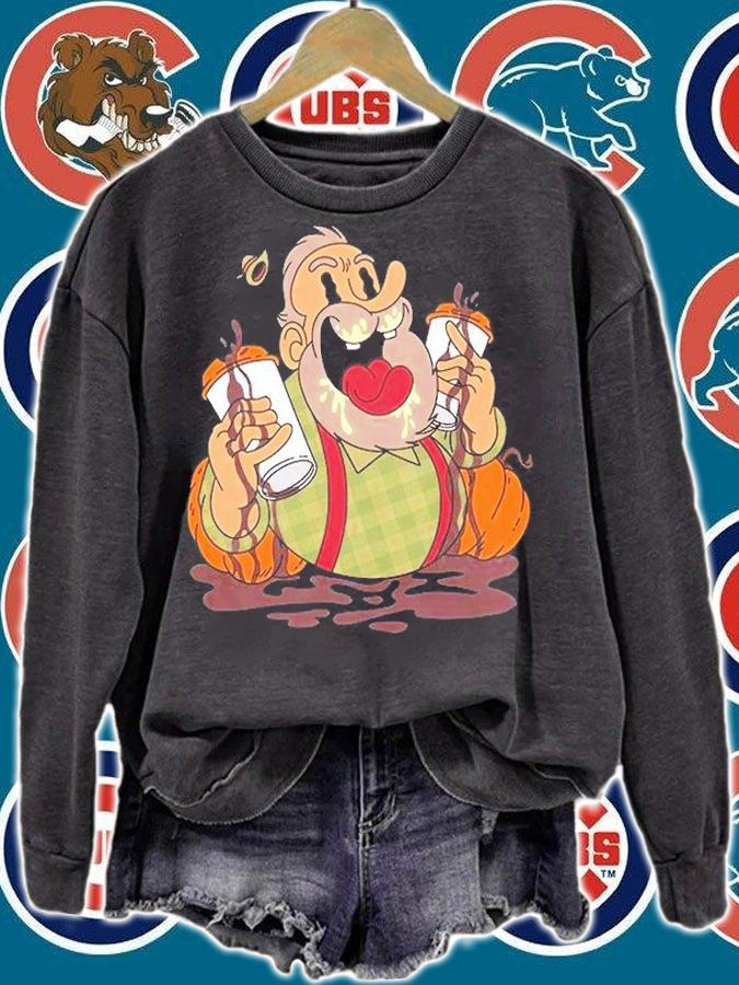 Crazy Cartoon Coffee Man Drinking Pumpkin Spiced Latte T-Shirt sweatshirt
