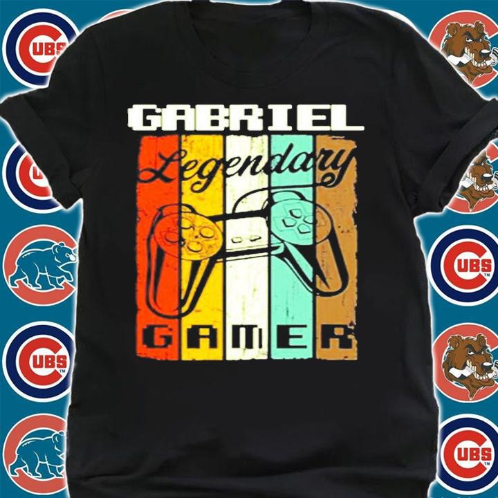 Gabriel Gamer Personalized Name Cool Video Game Gift T-Shirt shirt