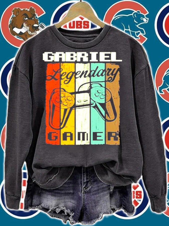 Gabriel Gamer Personalized Name Cool Video Game Gift T-Shirt sweatshirt