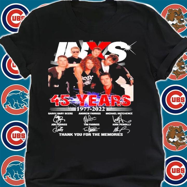 INXS Rock Band 45 Years 1977-2022 Signatures Thank You For The Memories Shirt shirt