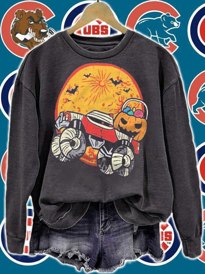 Kids Mummy Monster Truck Pumpkin Moon Halloween Toddler Boys Kids Shirt