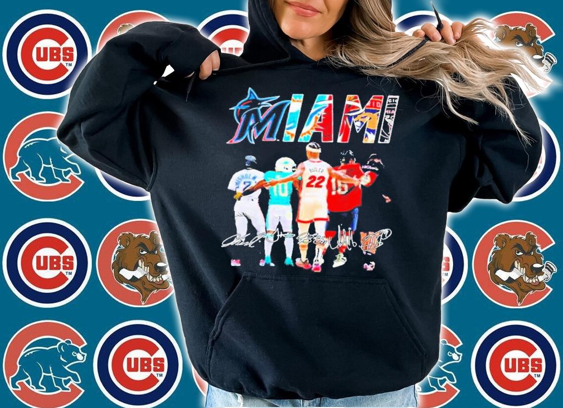Miami Sport Team Miami Jazz Chisholm Tyreek Hill Jimmy Butler A. Barkov And Gonzalo Higuan Signatures Shirt hoodie