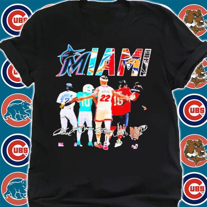 Miami Sport Team Miami Jazz Chisholm Tyreek Hill Jimmy Butler A. Barkov And Gonzalo Higuan Signatures Shirt shirt