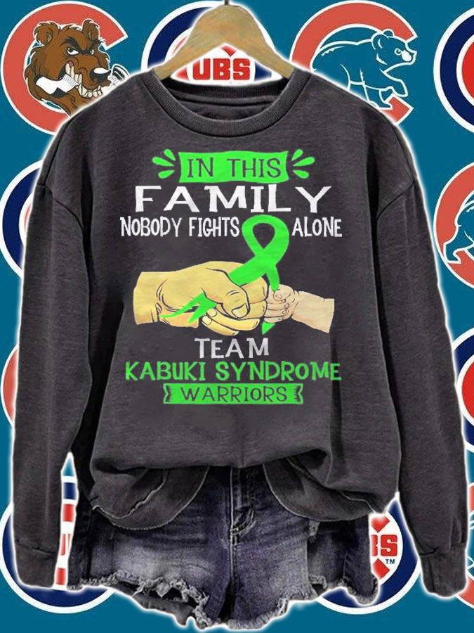 Nobody Fights Alone Team Kabuki Syndrome Warrior Shirt