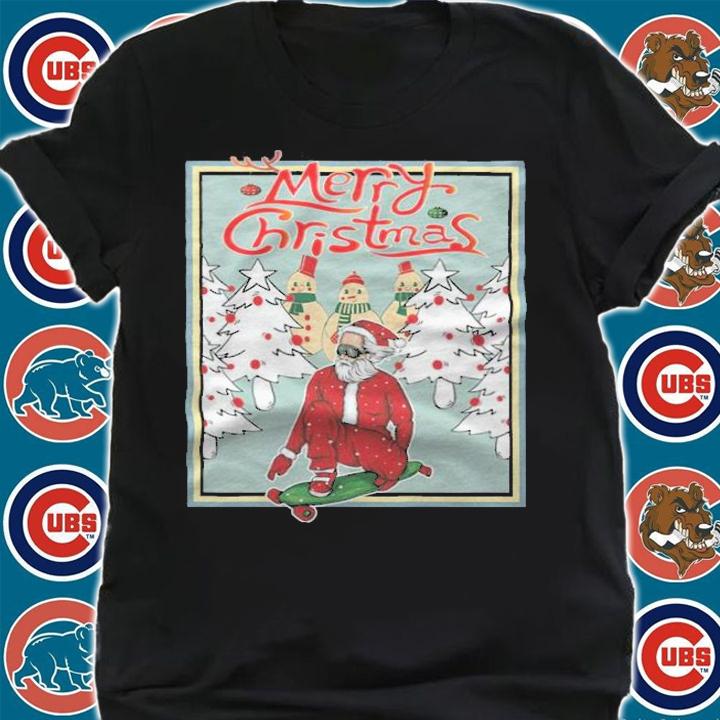 Santa Claus skate Christmas T-shirt shirt
