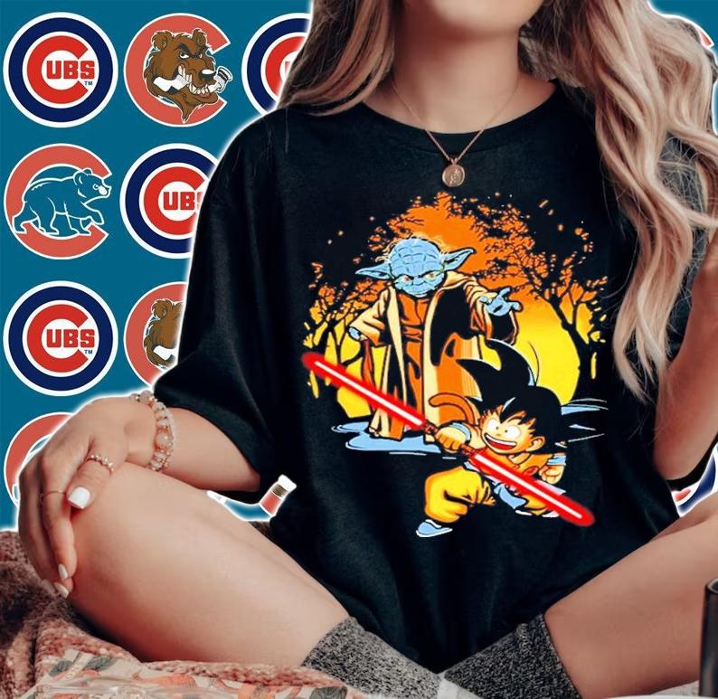 Star Wars Yoda And Dragon Ball Z Son Goku Shirt