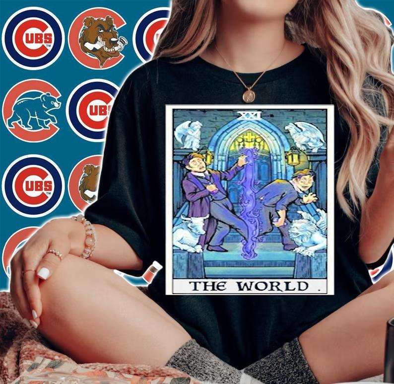 The World Tarot Card Dr Jekyll Mr Hyde Halloween Gothic T-Shirt woman shirt