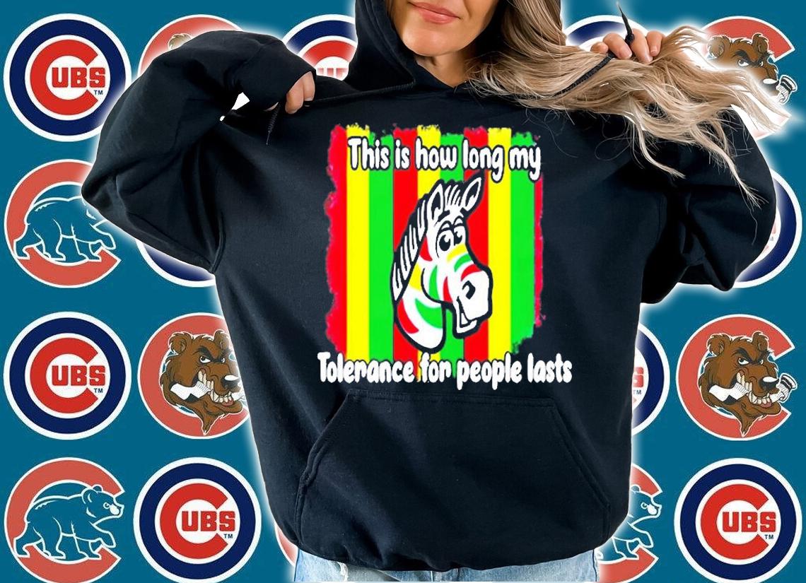 Zebra This Is How Long My Tolerance For People Lasts T-Shirt