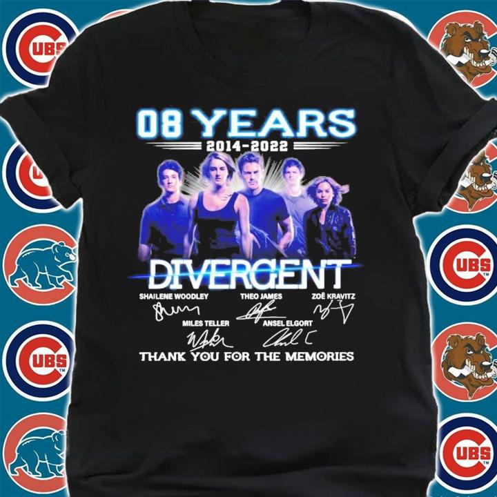 08 years 2014 2022 Divergent signatures t-shirt shirt