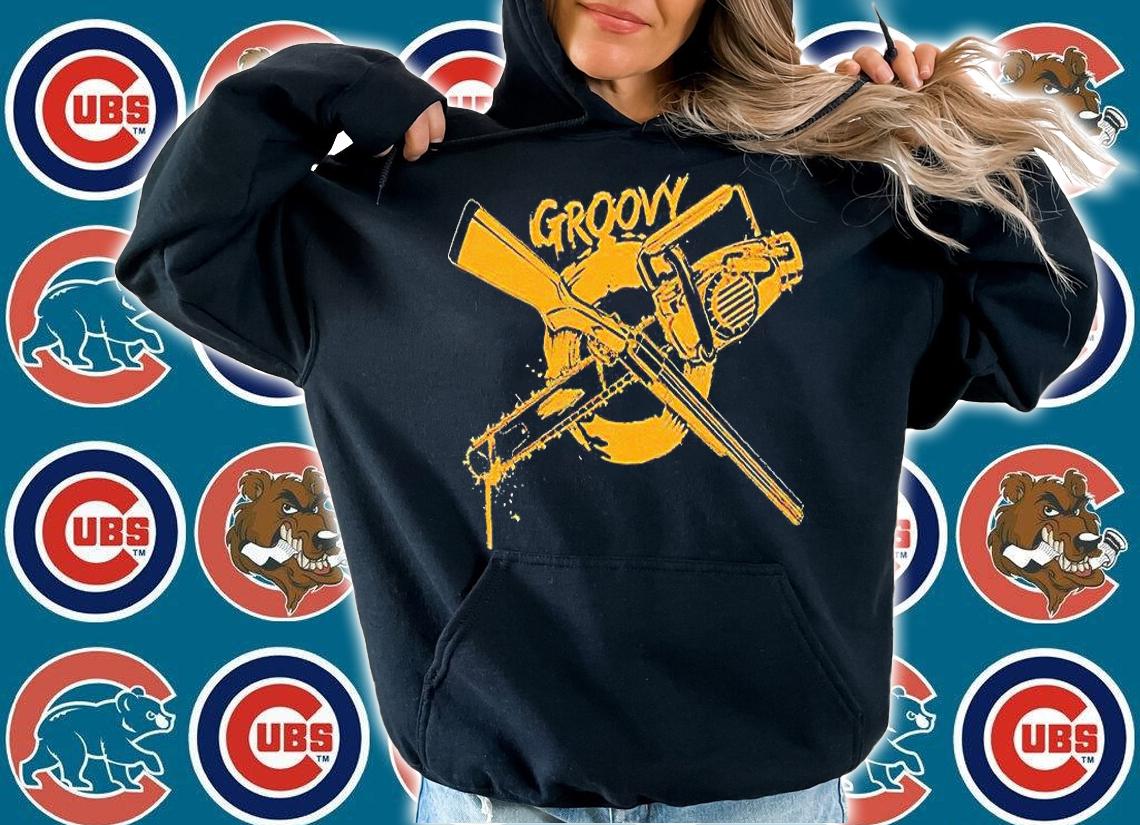 Groovy Chainsaw and Shotgun T-shirt hoodie