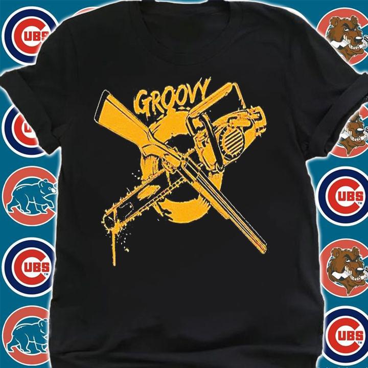Groovy Chainsaw and Shotgun T-shirt shirt