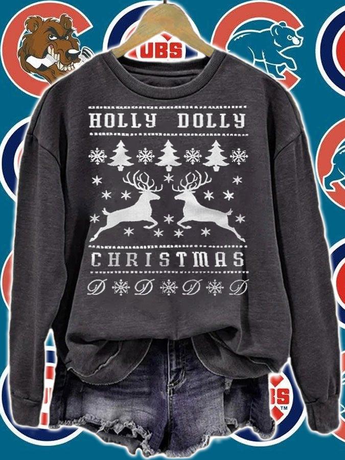 Holly Dolly Christmas Deer T-shirt sweatshirt