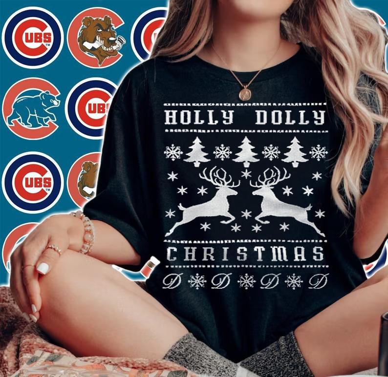 Holly Dolly Christmas Deer T-shirt woman shirt