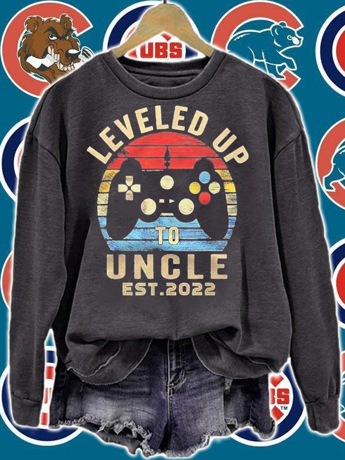 I Leveled Up To Big Uncle Est 2022 Promoted Shirt sweatshirt