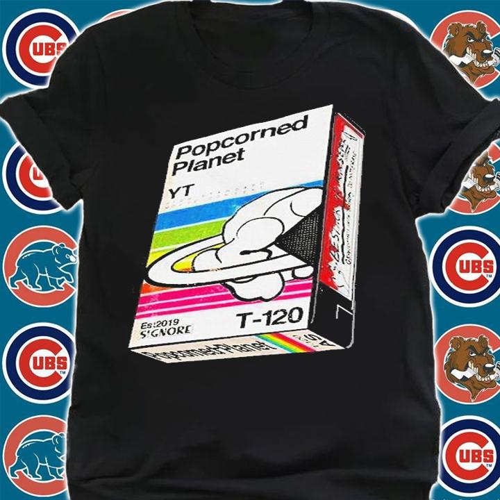 Popcorned Planet Vhs Sleeve T-Shirt shirt