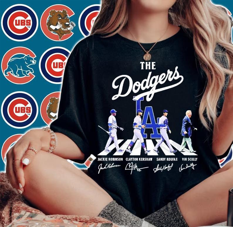 The Dodgers Baseball Abbey Road Signatures T-Shirt