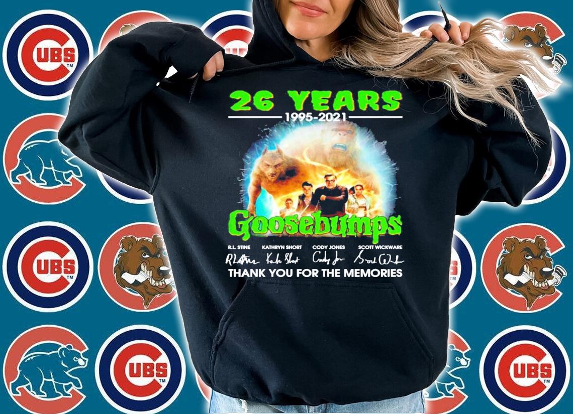 26 years 1995-2021 Goosebumps signatures t-shirt hoodie