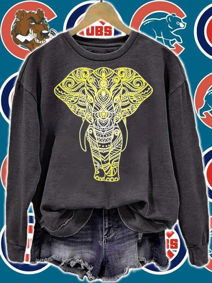 Decorative Indian Ornate Elephant Art T-Shirt