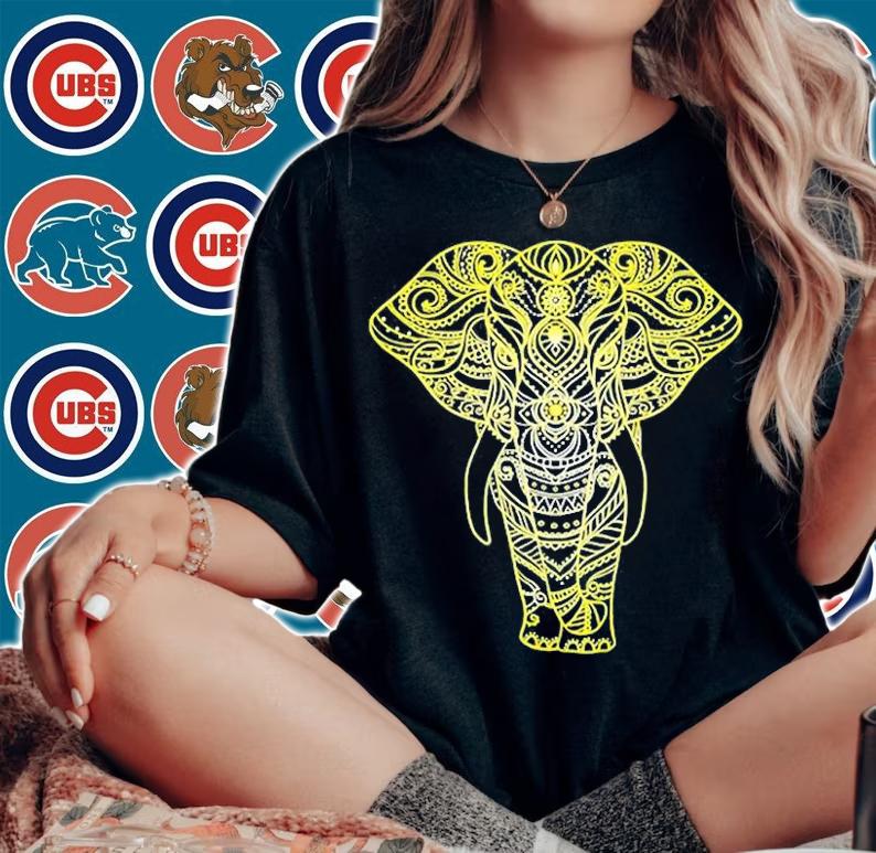 Decorative Indian Ornate Elephant Art T-Shirt