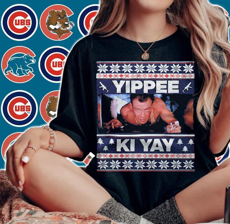 Die Hard Yippee Ki Yay Ugly Christmas Shirt woman shirt