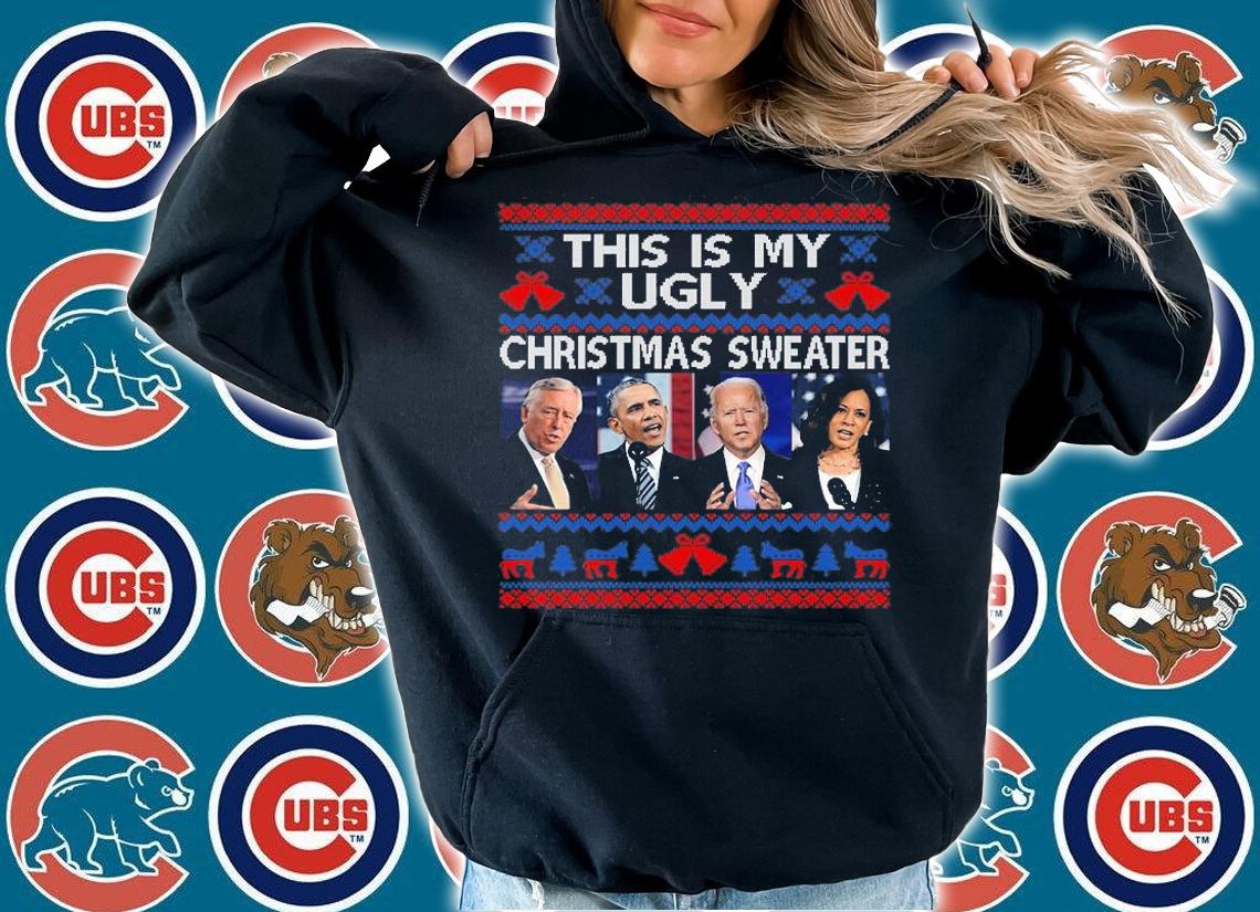 Funny Anti Joe Biden This Is My Christmas Xmas Ugly Sweater T-Shirt hoodie