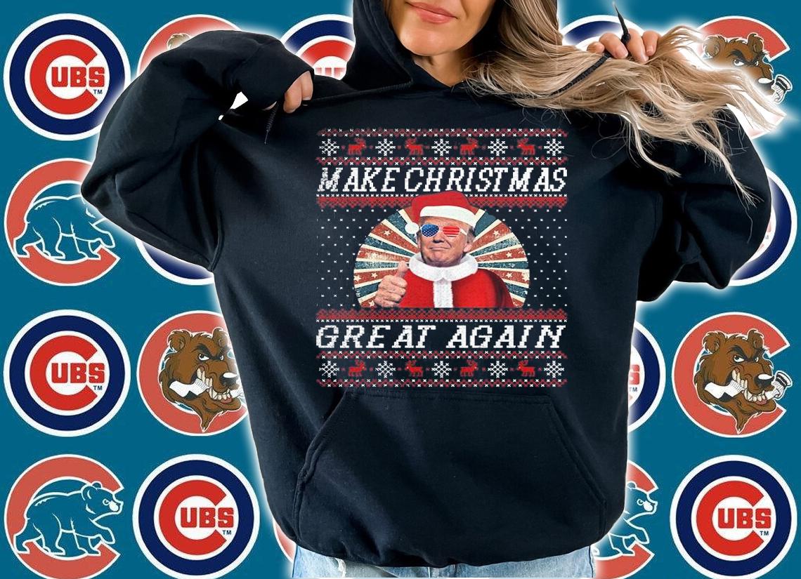 Funny Trump Ugly Christmas Gifts Make Christmas Great Again T-Shirt hoodie