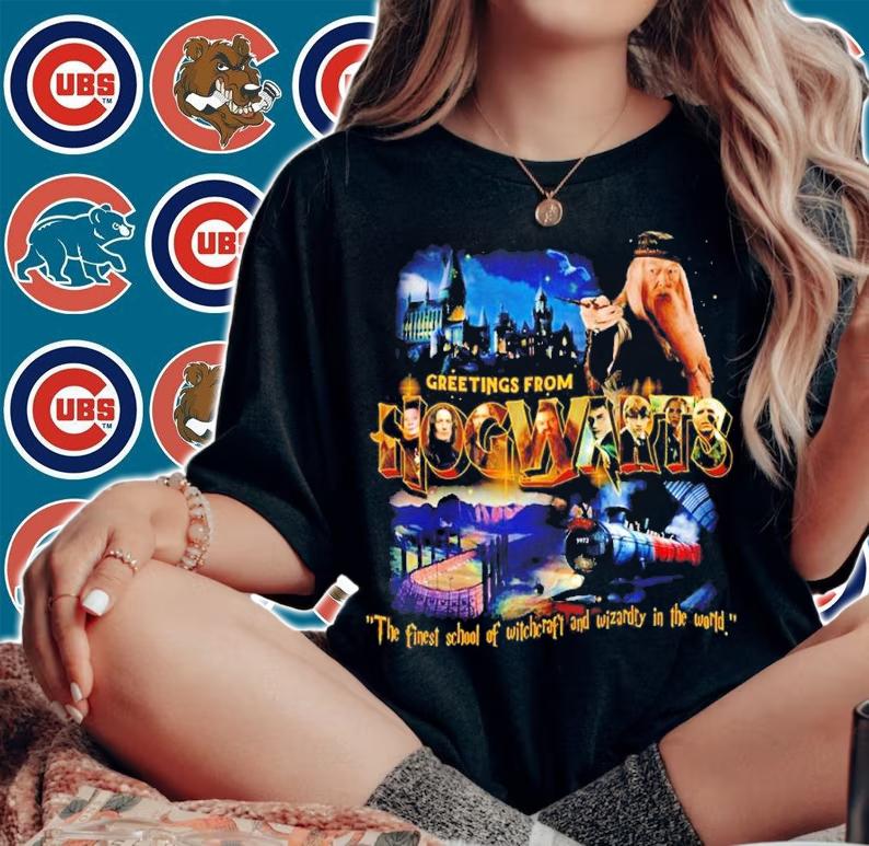 Greetings From Hogwarts The Finest School Of Witchcraft And Wizardry In The World Shirt woman shirt