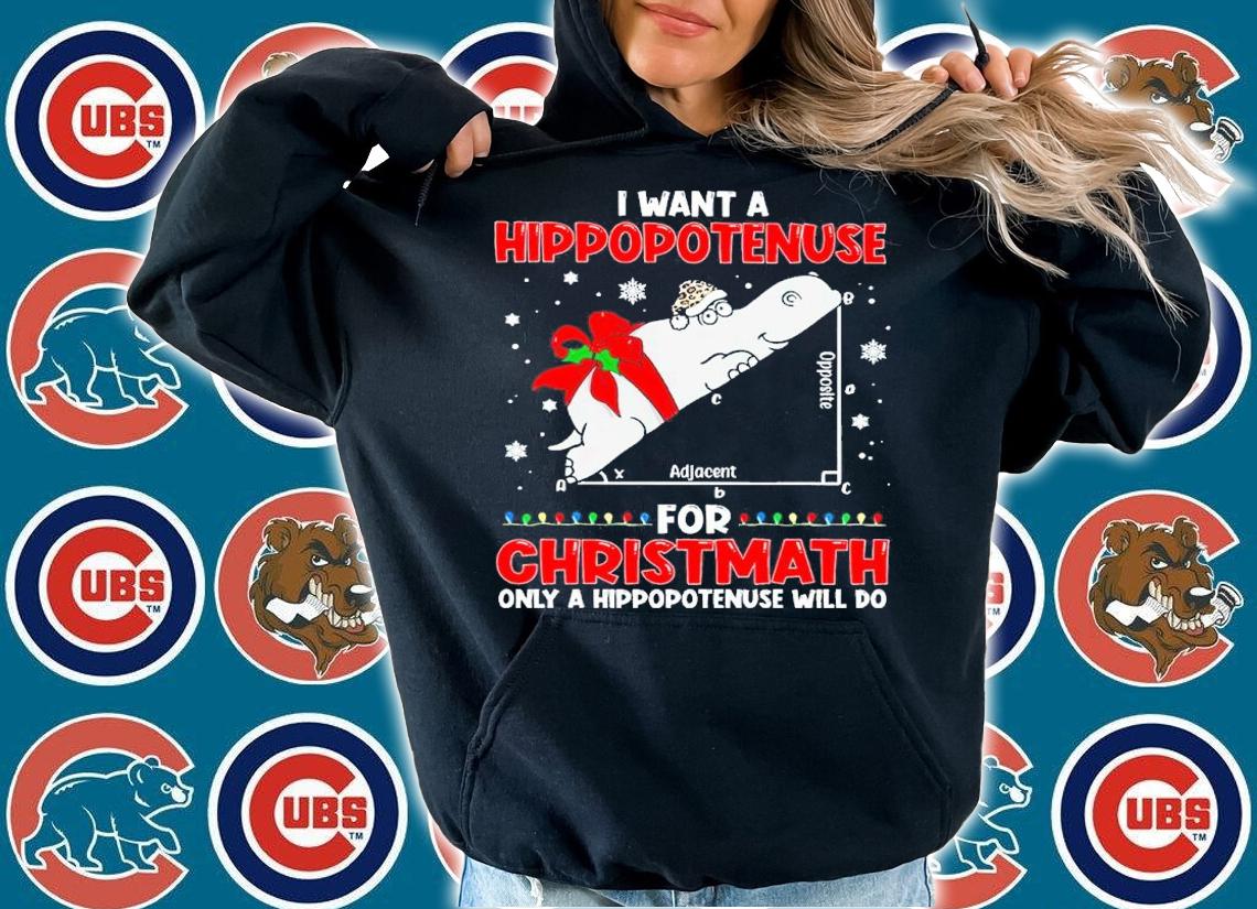 I Want A Hippopotamus For Christmas Only A Hippopotenuse Will Do Shirt