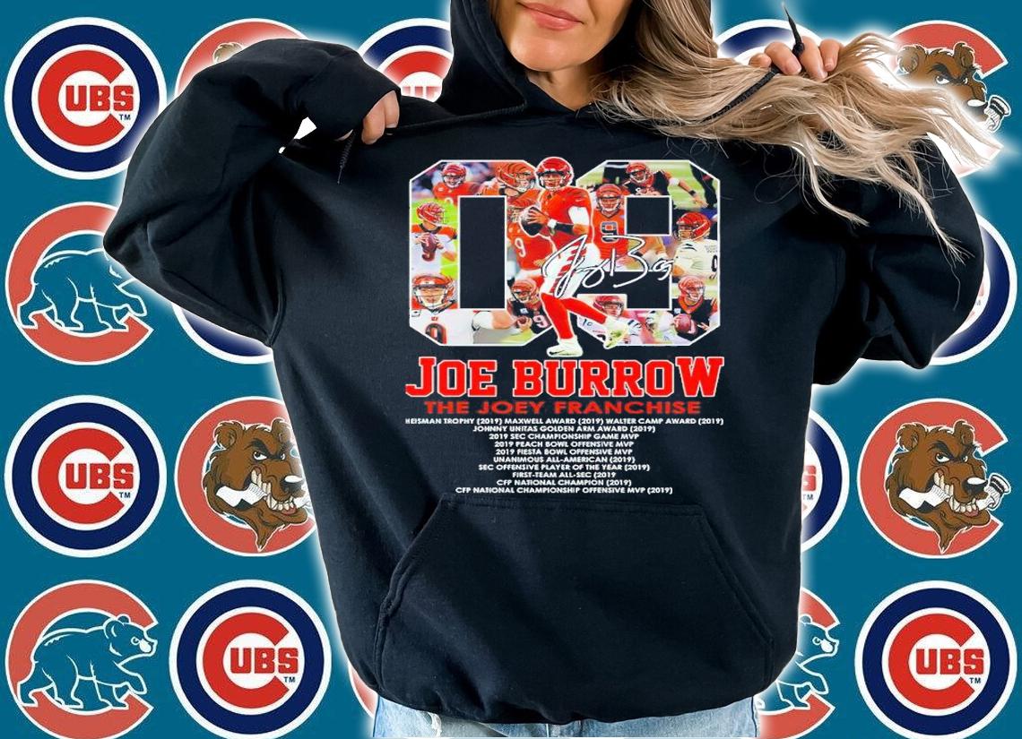 Joe Burrow The Joey Franchise Heisman Trophy 2019 Maxwell Award Signatures Shirt
