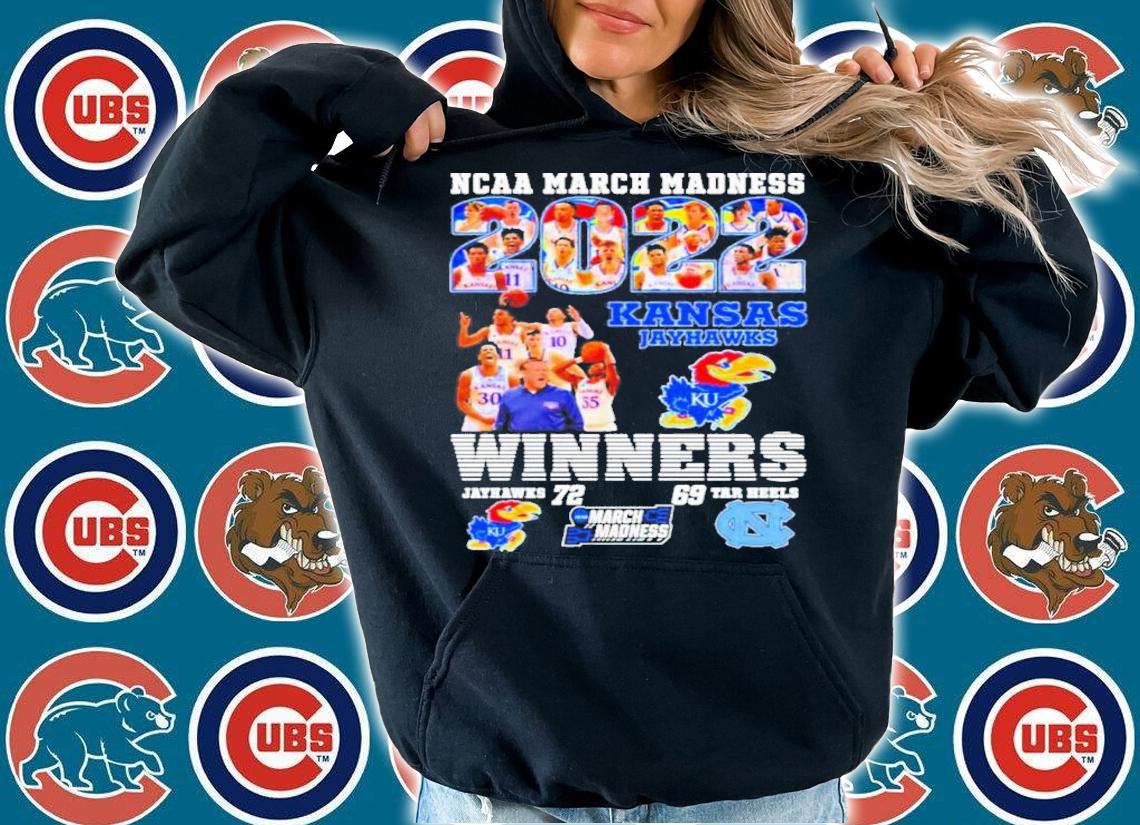 Kansas Jayhawks NCAA March Madness 2022 Winners Jayhawks 72 Tar Heels 79 Shirt hoodie