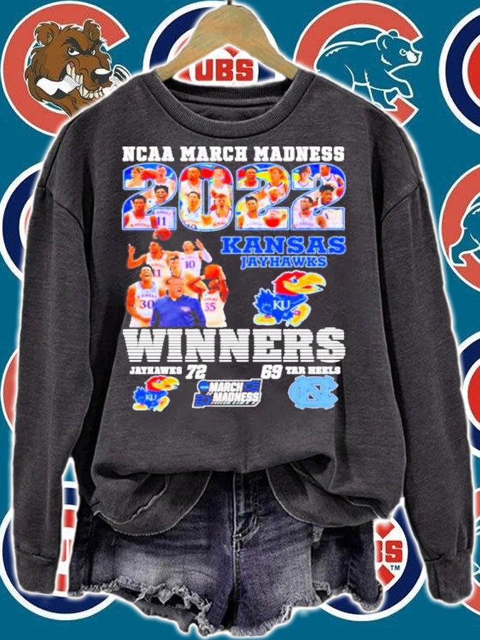 Kansas Jayhawks NCAA March Madness 2022 Winners Jayhawks 72 Tar Heels 79 Shirt sweatshirt