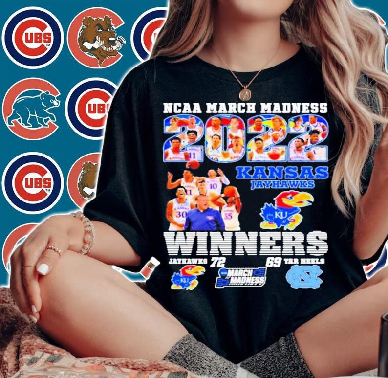Kansas Jayhawks NCAA March Madness 2022 Winners Jayhawks 72 Tar Heels 79 Shirt woman shirt