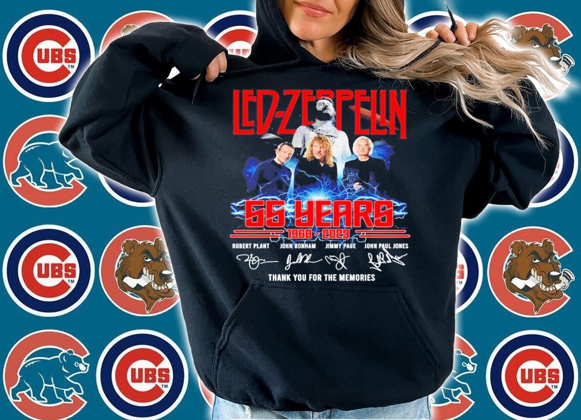 Led Zeppelin 55 Years 1968-2023 Signatures Thank You For The Memories Shirt