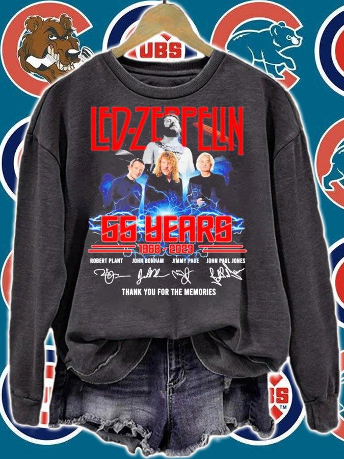 Led Zeppelin 55 Years 1968-2023 Signatures Thank You For The Memories Shirt