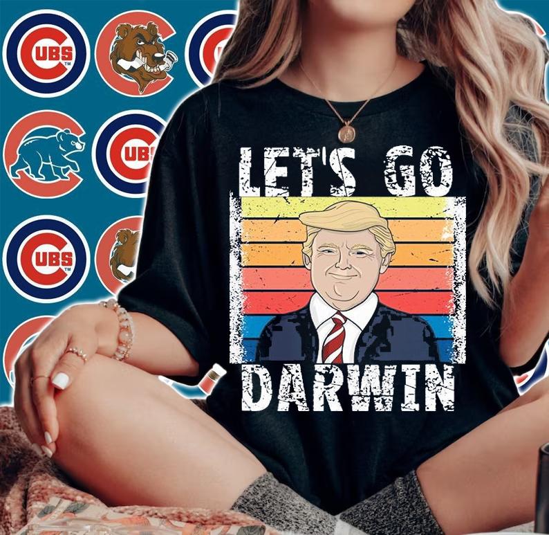 Let's Go Darwin Funny Trump Design Vintage T-Shirt