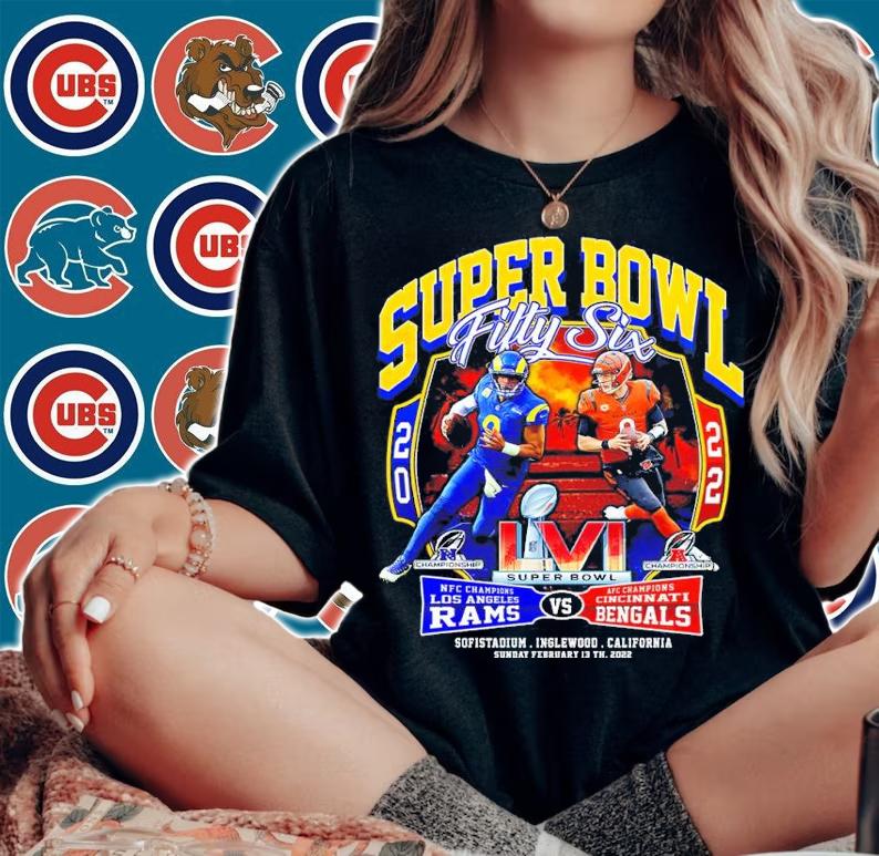 Los Angeles Rams Vs Cincinnati Bengals Fifty Six Super Bowl LVI Shirt