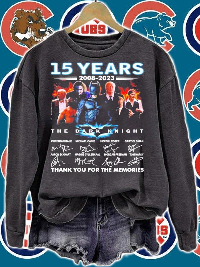 Official 15 Years 2008-2023 The Dark Knight Signatures Thank You For The Memories Shirt
