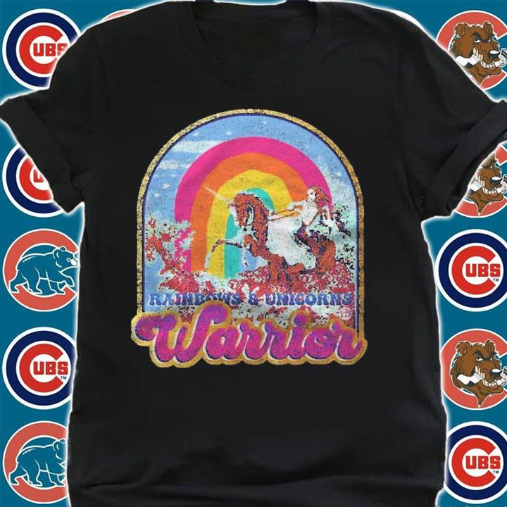Rainbows & Unicorns Warrior  Artsy Graphic Fashion shirt shirt