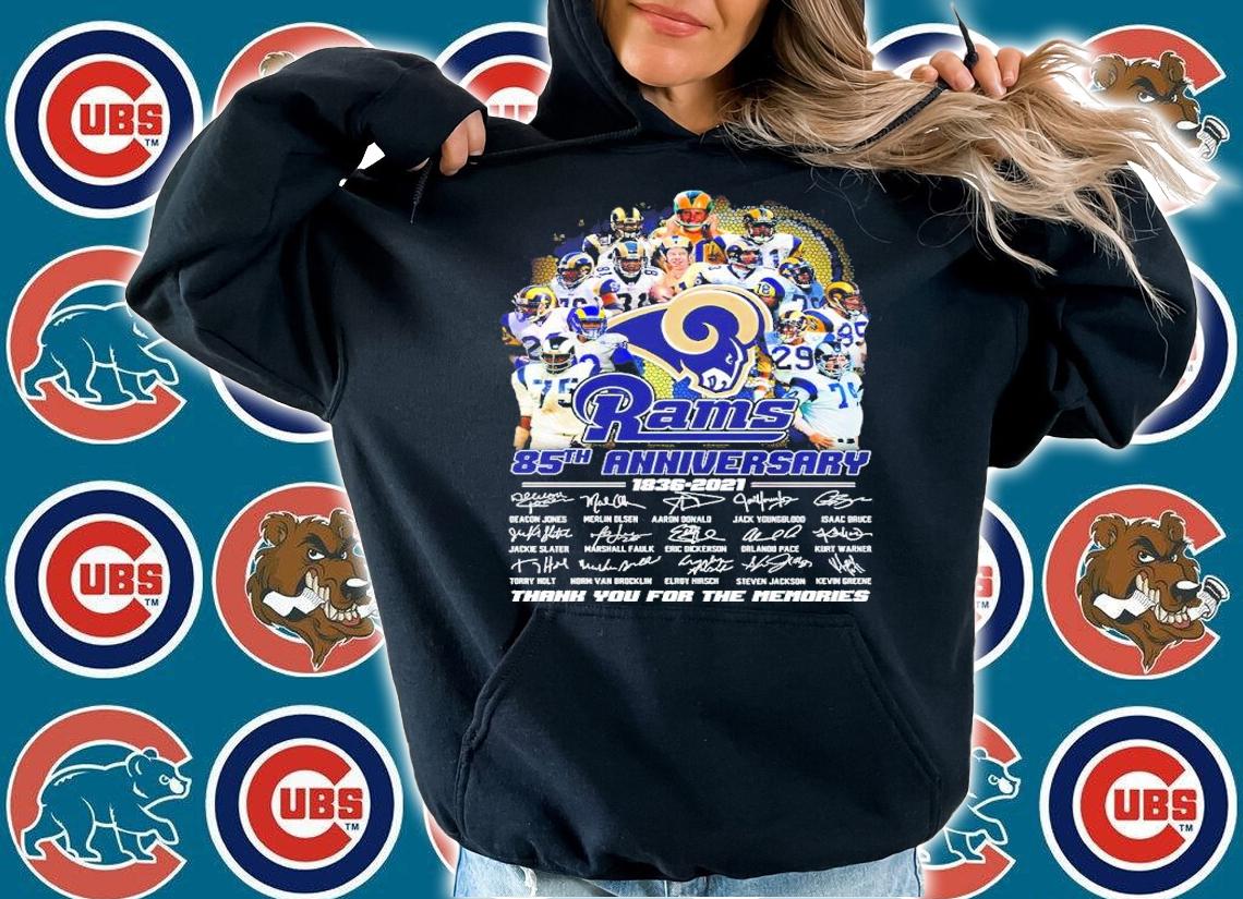 Rams 85th anniversary 1836-2021 signatures shirt