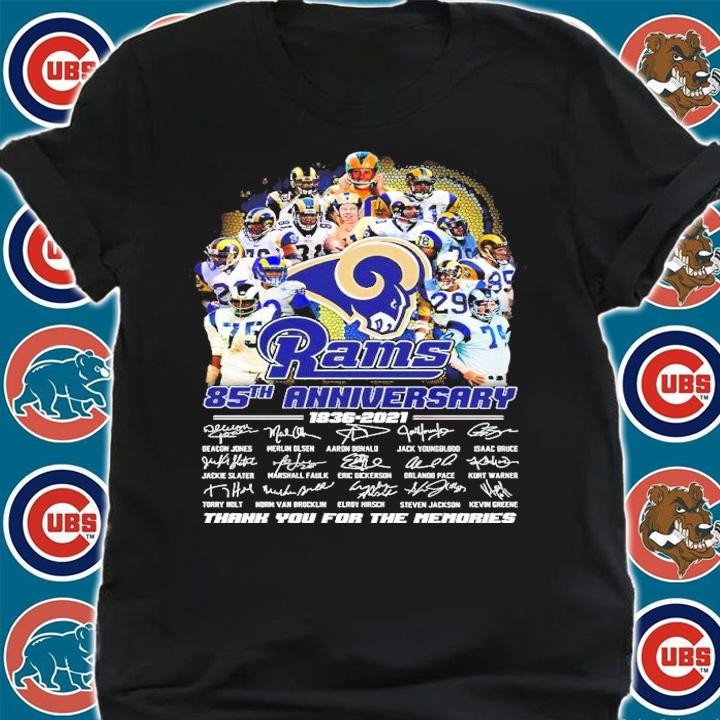 Rams 85th anniversary 1836-2021 signatures shirt
