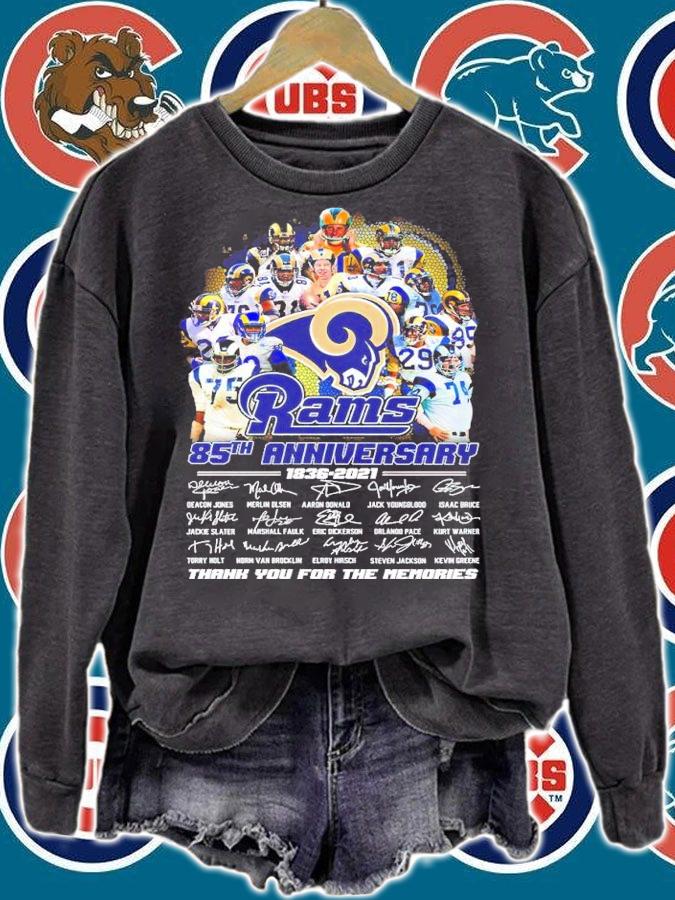 Rams 85th anniversary 1836-2021 signatures shirt