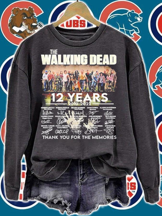 The Walking Dead 12 Years 2010 2022 Thank You For The Memories Signatures T-Shirt sweatshirt
