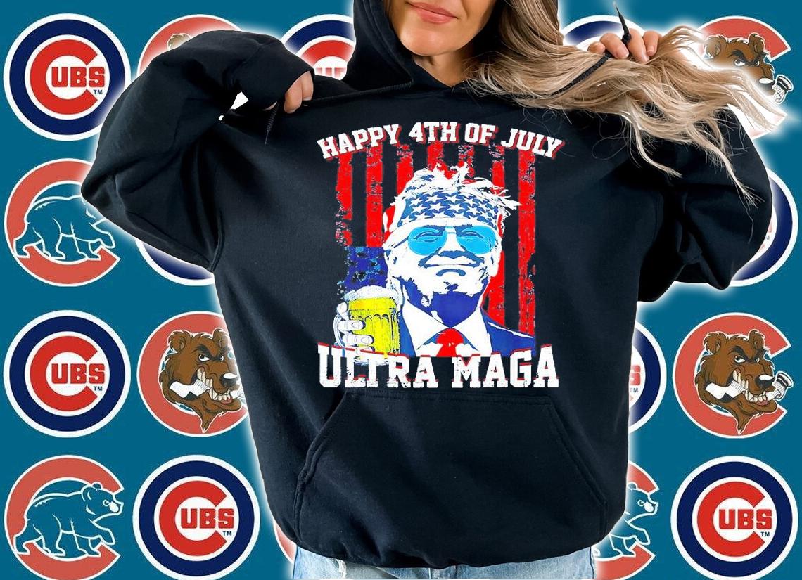 Ultra Maga Proud Pro Trump Happy 4th Of July American Flag T-Shirt