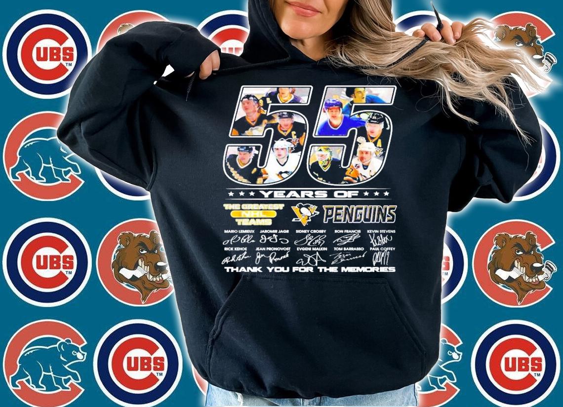 55 years of The Greatest NHL Teams Penguins signatures shirt