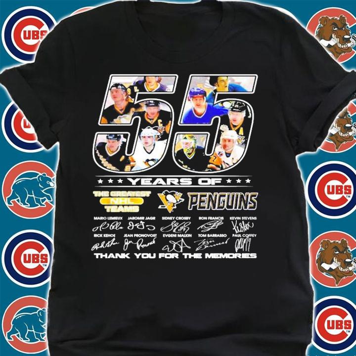 55 years of The Greatest NHL Teams Penguins signatures shirt