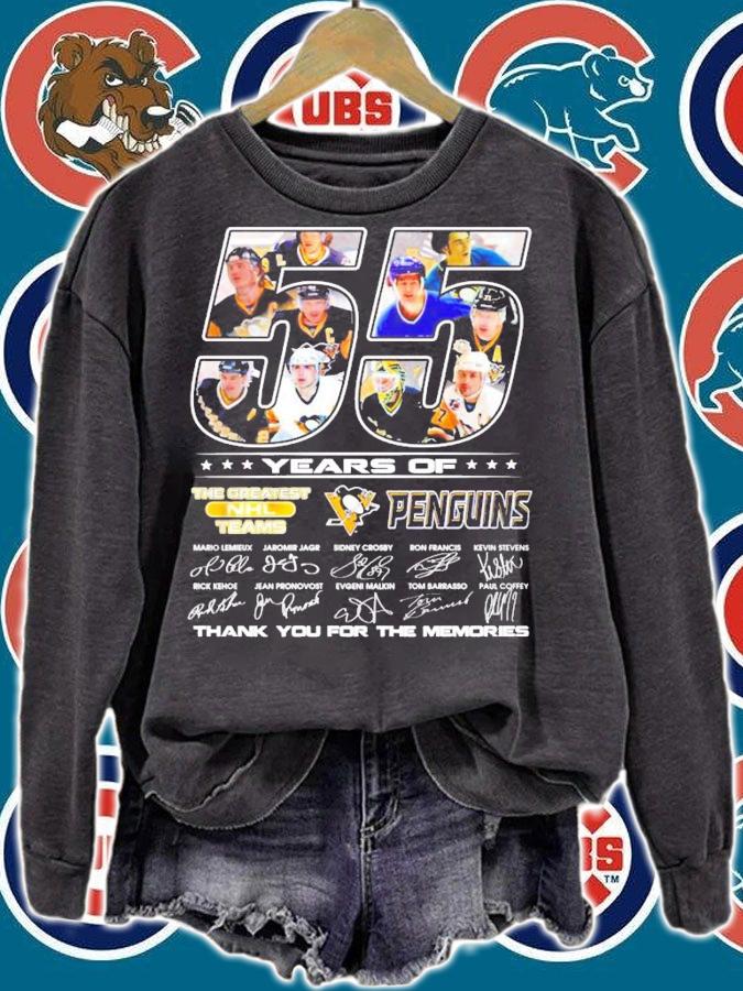 55 years of The Greatest NHL Teams Penguins signatures shirt