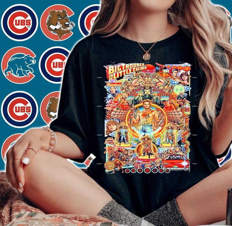 Big Trouble in Little China Kurt Russell Movie Poster T-shirt woman shirt