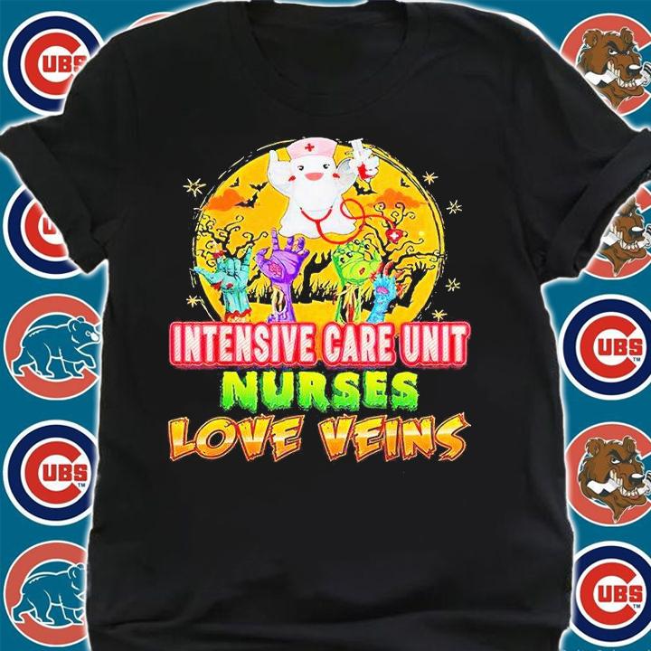 Intensive Care Unit Nurse Love Veins Ghost Witch Halloween T-shirt shirt